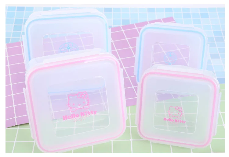 2 в 1 мультфильм Ланч-бокс для детей пластиковый контейнер еды коробка хранения |