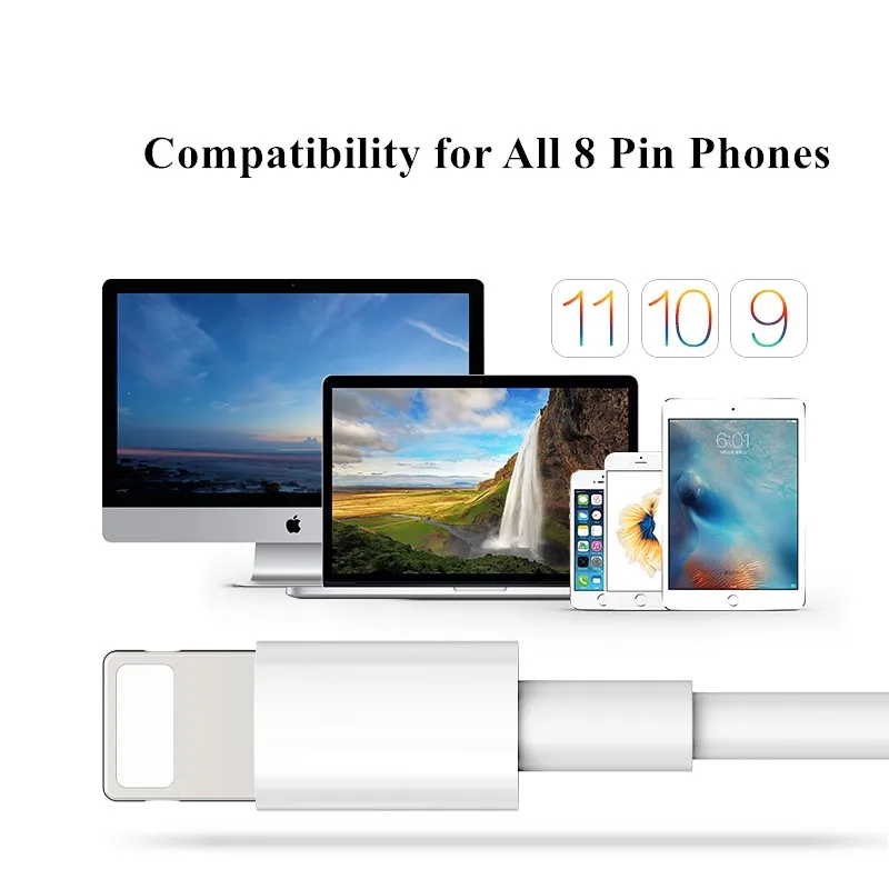 USB-кабель GUSGU для iPhone 8 plus зарядный кабель быстрой зарядки и передачи данных 7 6s iPad