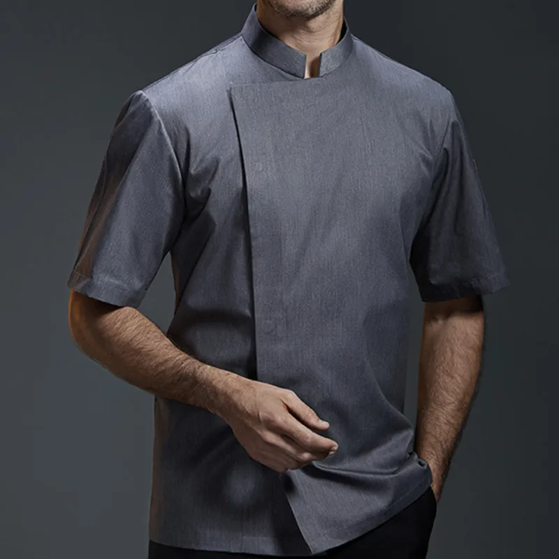 Черная белая серая рубашка с коротким рукавом бариста Ресторан отеля кухня шеф