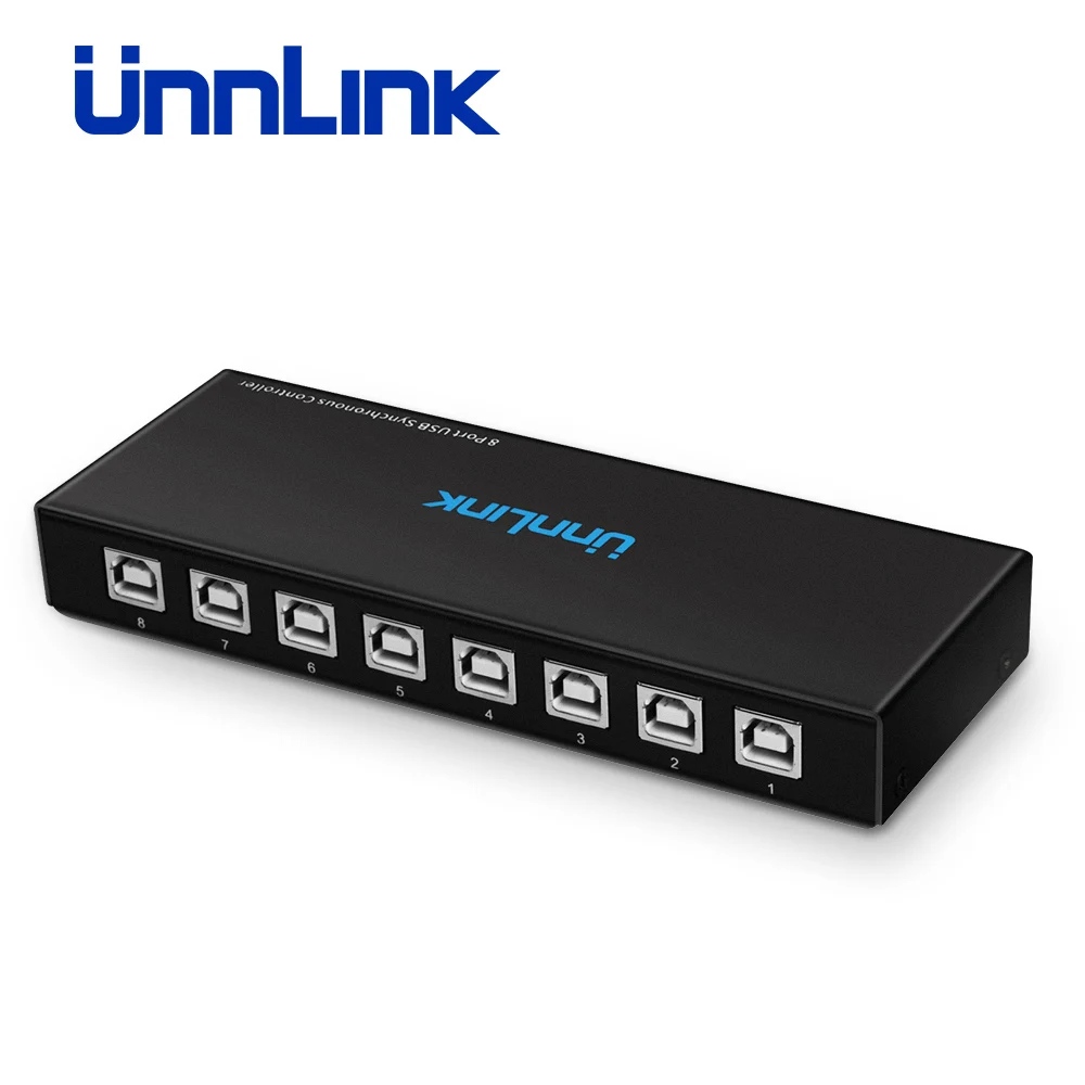 

Unnlink USB 8 Port Synchronous Controller USB KM 1 Set of Keyboard Mouse Control 8 PCs/Computer/Laptops/Tables for Workstation