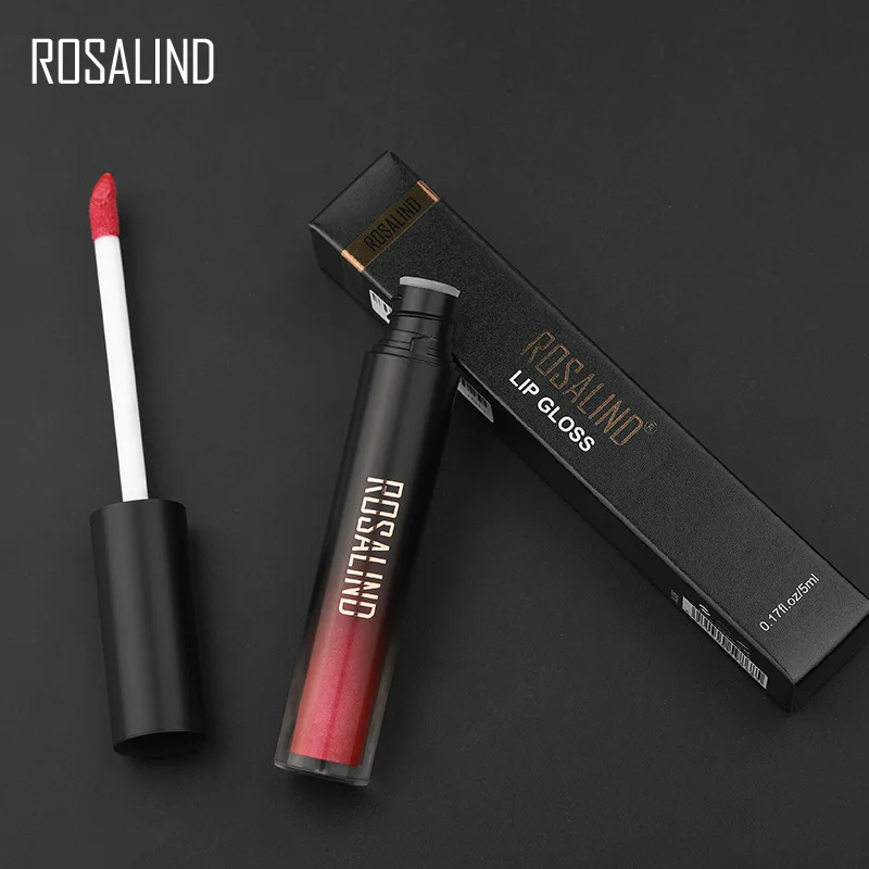 Блеск для губ ROSALIND Красная губная помада винная матовая стойкий водостойкий