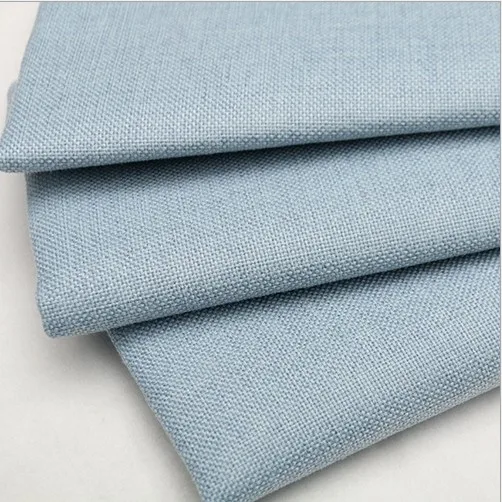 light blue Покрытая льняная ткань диванная подушка ткань сделай сам Ремесло швейная ткань наружная льняная смешанная ткань обивка 5" в ширину - Цвет: light blue