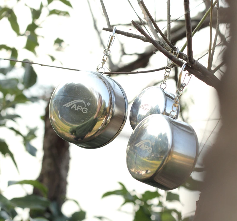 трехсекционные телескопические портативные чашки