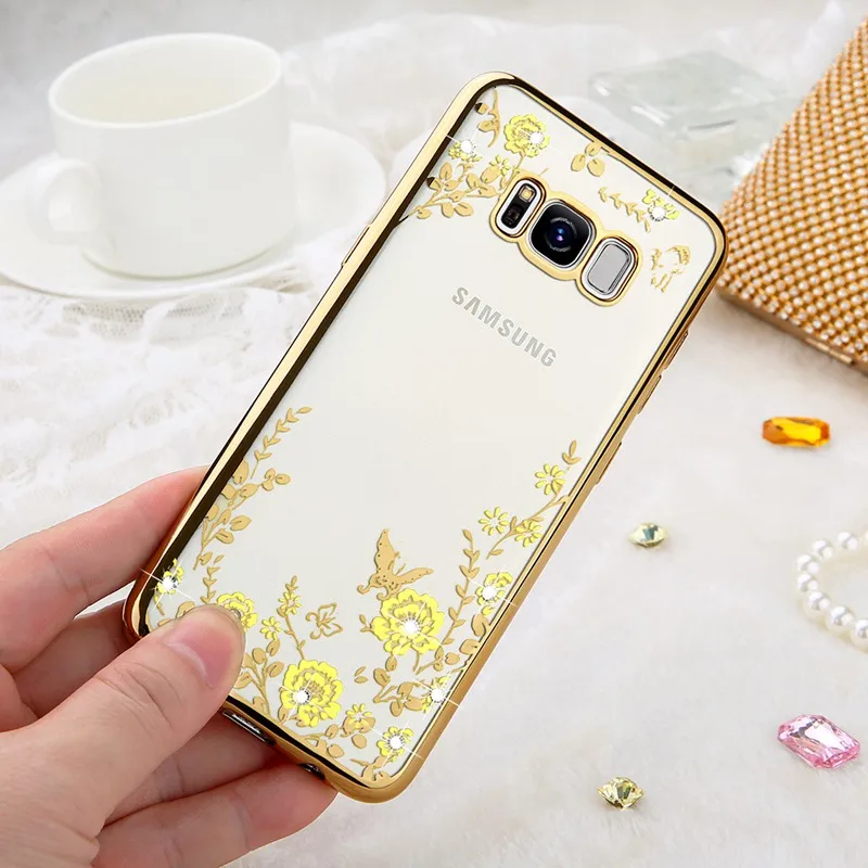 KISSCASE Алмазный чехол для samsung Galaxy A5 A3 A7 2016 роскошный блестящий цветочный Note 5 4 3