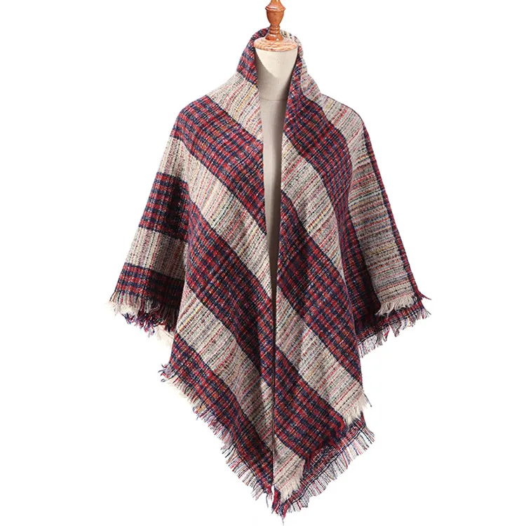 F5 Squre scarf Клетчатые шарфы; женские шарфы; зимние кашемировые шарфы; квадратные шали для женщин; обертывания; вязаное одеяло; бандана; теплые шарфы - Цвет: F5 Squre scarf