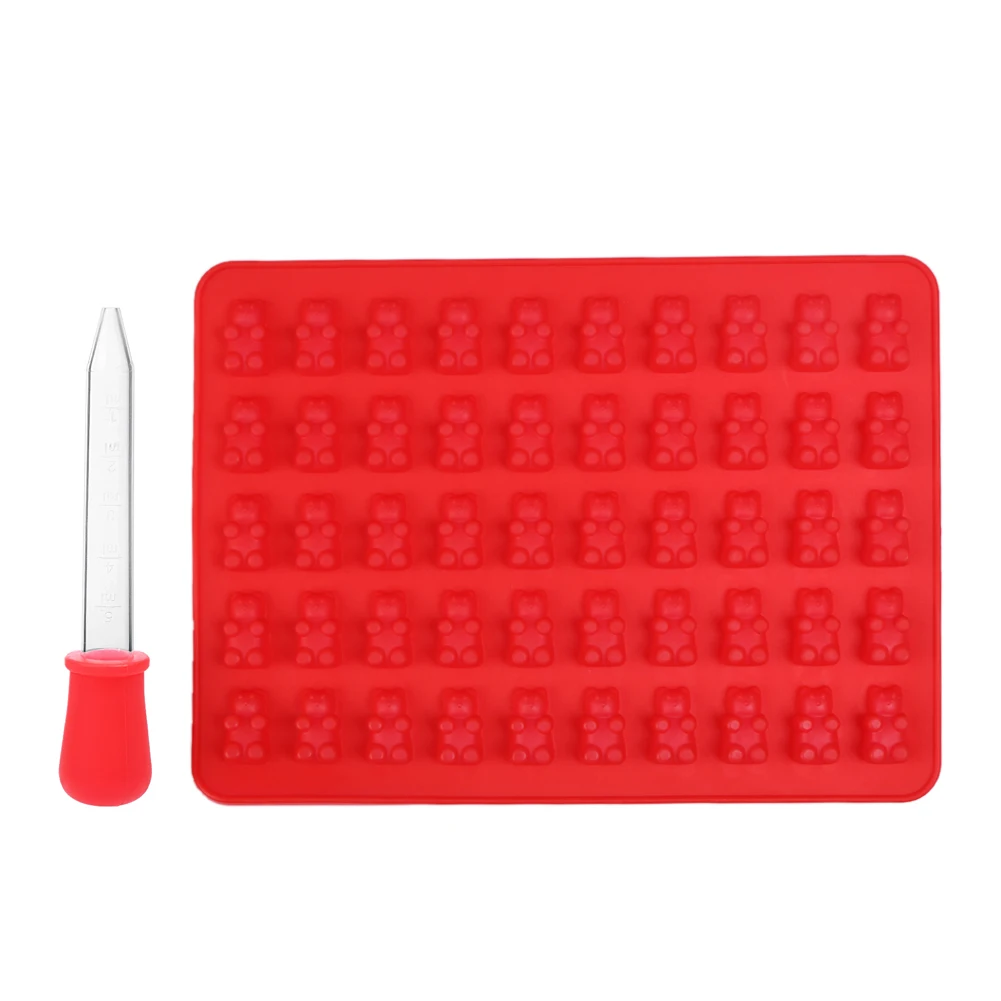 50 полости жевательные мишки жесткая силиконовая форма для конфет мыла льда