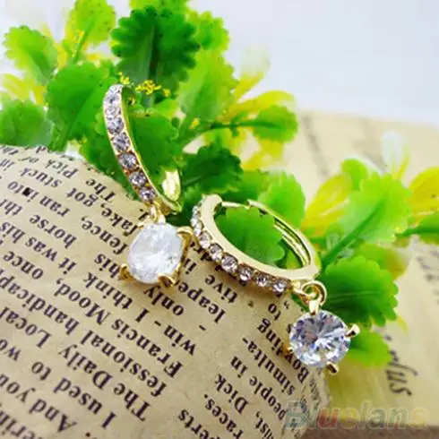 Women's Austrian Zircon Crystal Rhinestone Shining Drop Earrings Jewelry 00BY | Украшения и аксессуары