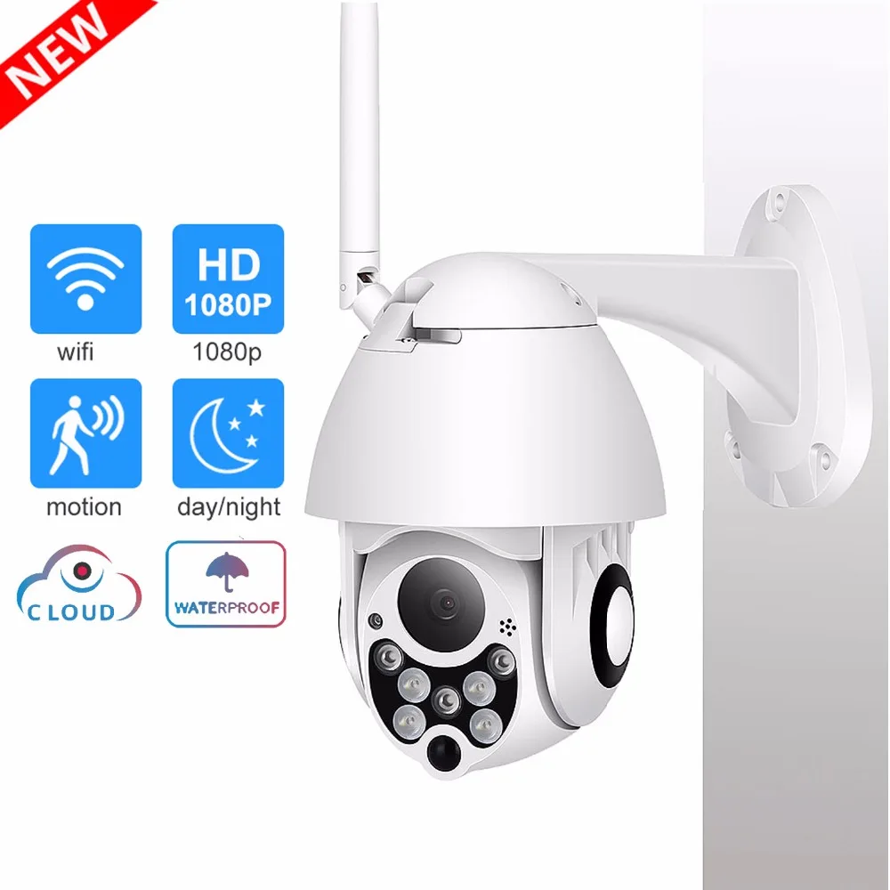 Беспроводная WIFI ip камера TOMLOV открытая HD 1080 P 2MP Wi Fi CCTV PTZ Onvif домашняя