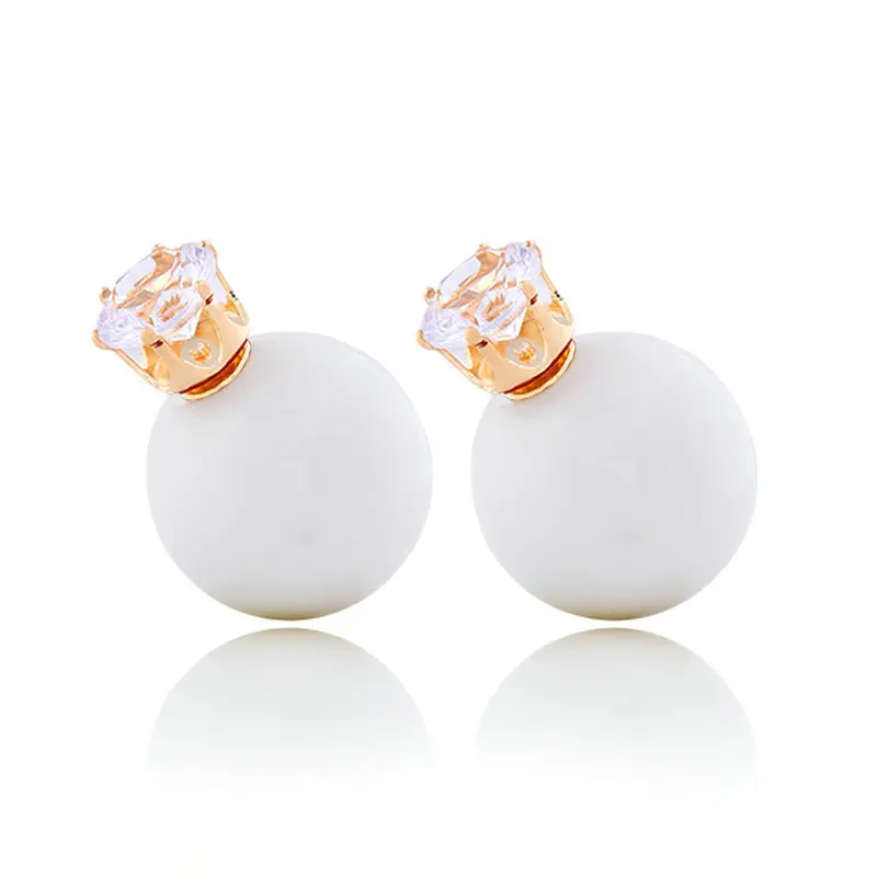 Женские серьги гвоздики с большим шариком 19 цветов|jewelry organizer earrings|earrings topazearrings owl |