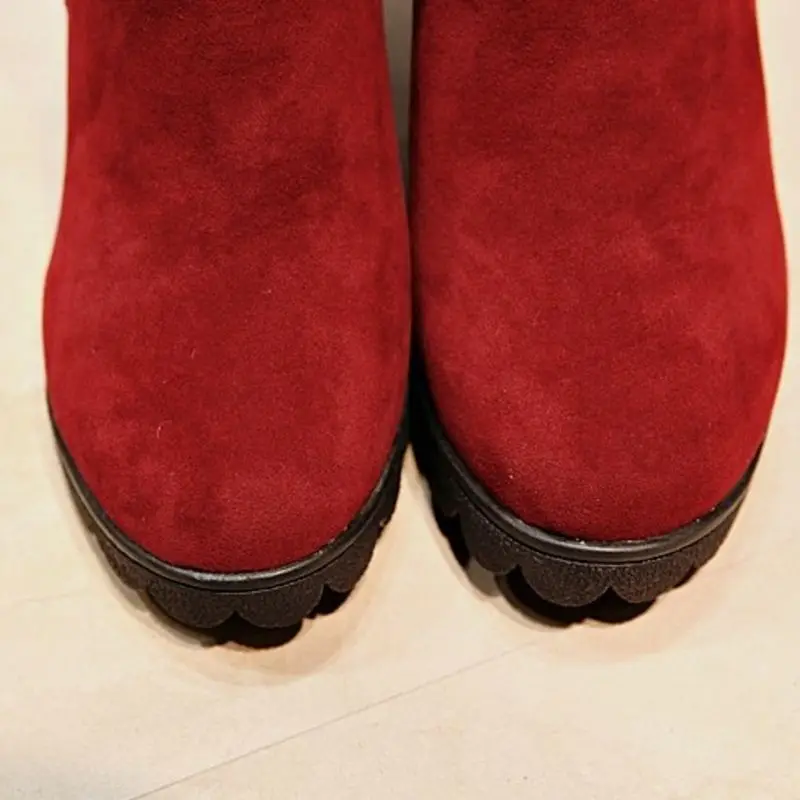 Coolcept New Autumn Winter Women Boots High Quality Solid Lace-Up European Ladies Shoes Woman Fashion Size 35-40 | Обувь