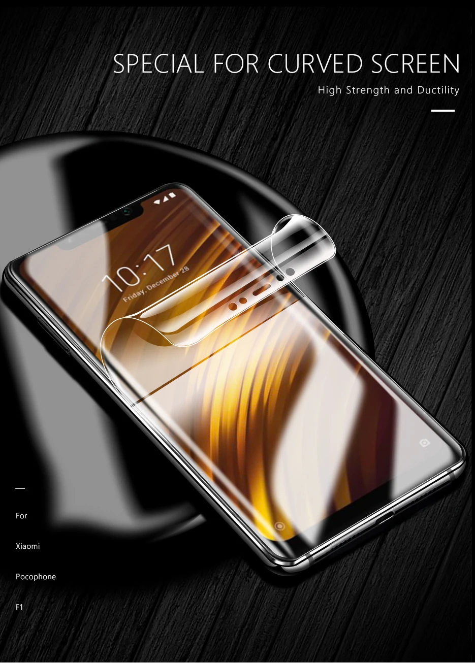 CHYI 3D изогнутая пленка для Pocophone F1 защита экрана полное покрытие нано Гидрогелевая пленка подходит для Arc экран с инструментами не закаленное стекло