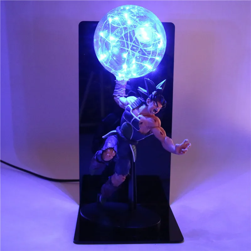 Фигурки коллекционные Dragon Ball Z фигурка Гоку отец DIY аниме модель детские куклы светильник для детей Детские игрушки TD-0013 - Цвет: Синий