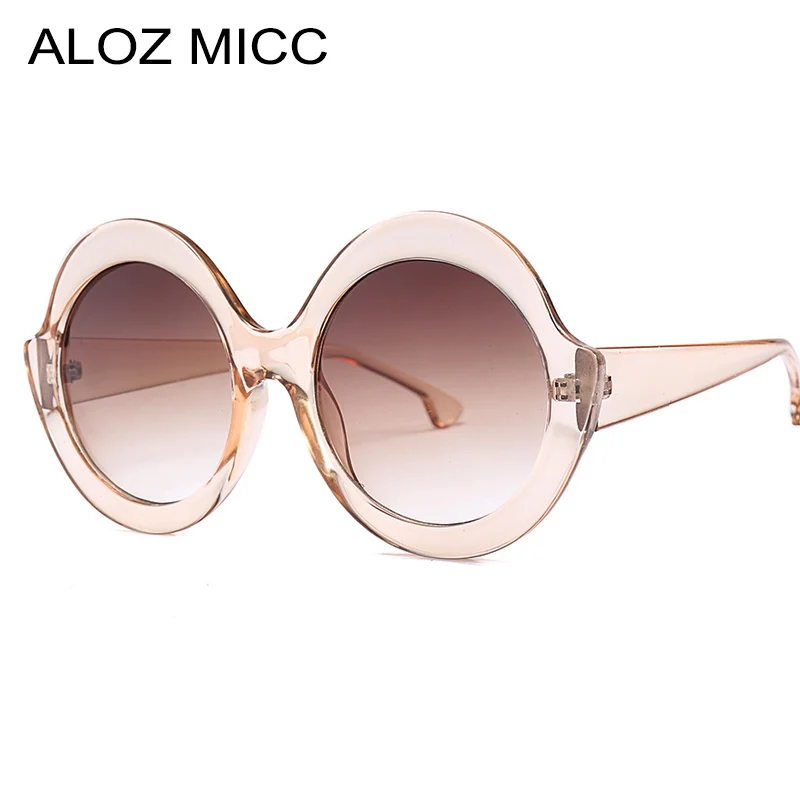 Новинка 2019 женские большие круглые солнцезащитные очки ALOZ MICC брендовые