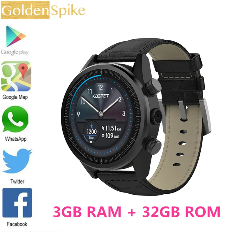 Android 7.1.1 3 ГБ + 32 Гб Dual Core 4G smartwatch 1 39 &quotAMOLED WI FI/gps/ГЛОНАСС 8.0MP IP67 Водонепроницаемый MT6739
