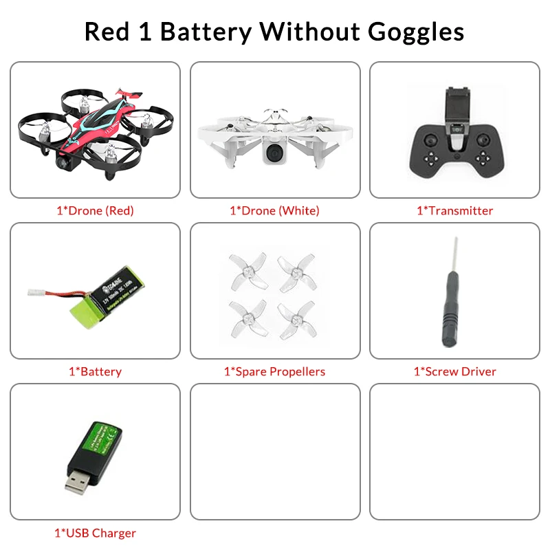 1 Eachine E013 плюс микро гоночный Дрон с видом от первого лица с защитой от черепаха режим w/5,8G 48CH 1000TVL Камера VR006 очки - Цвет: 1