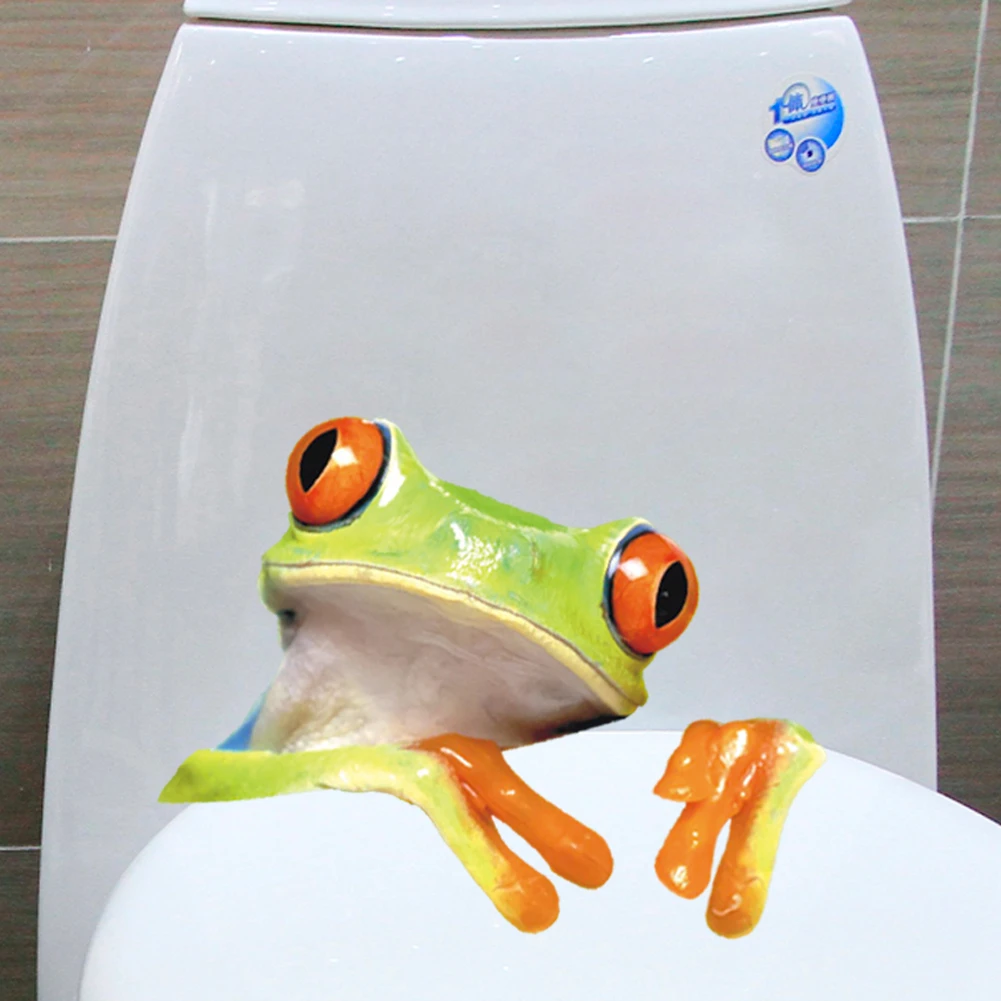 3d ярко зеленая лягушка 18*20 см наклейки на стену для детской комнаты кабинета