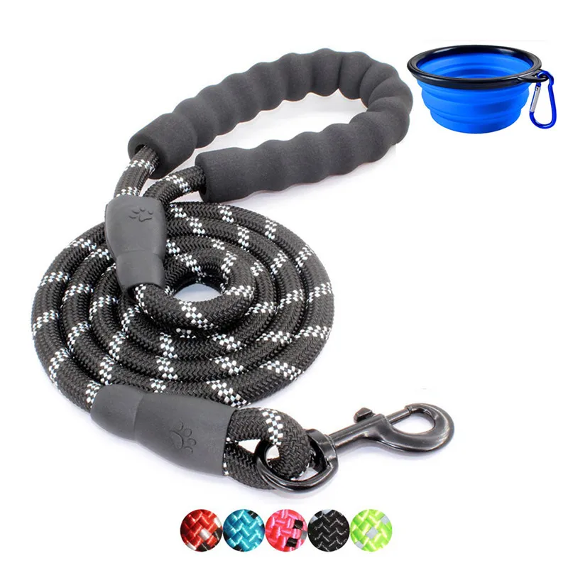 Светоотражающий Поводок для больших собак нейлоновая веревка бега и