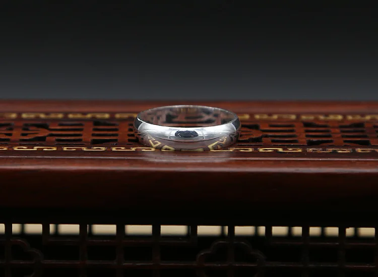 Однотонное кольцо из чистого серебра 990 пробы для мужчин и женщин простой Толстый