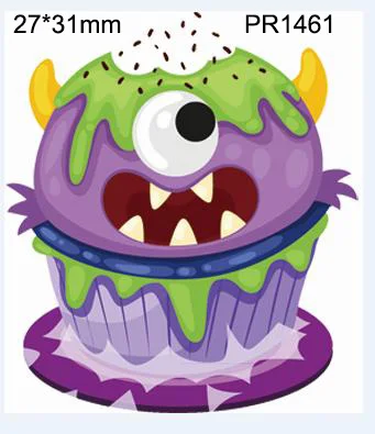 Каваи мультфильм Хэллоуин фигурка украшение дома плоский задний полимер для