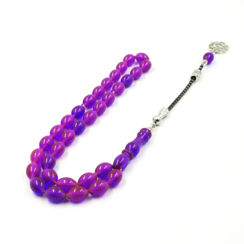 Браслет Tasbih из фиолетовой смолы для мужчин и женщин мужской или женский браслет 33