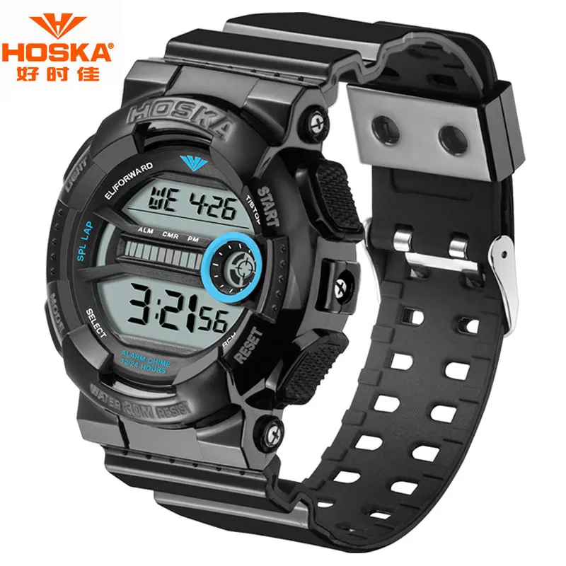 Электронные часы для женщин hoска Спортивный Хронограф Календарь подсветка