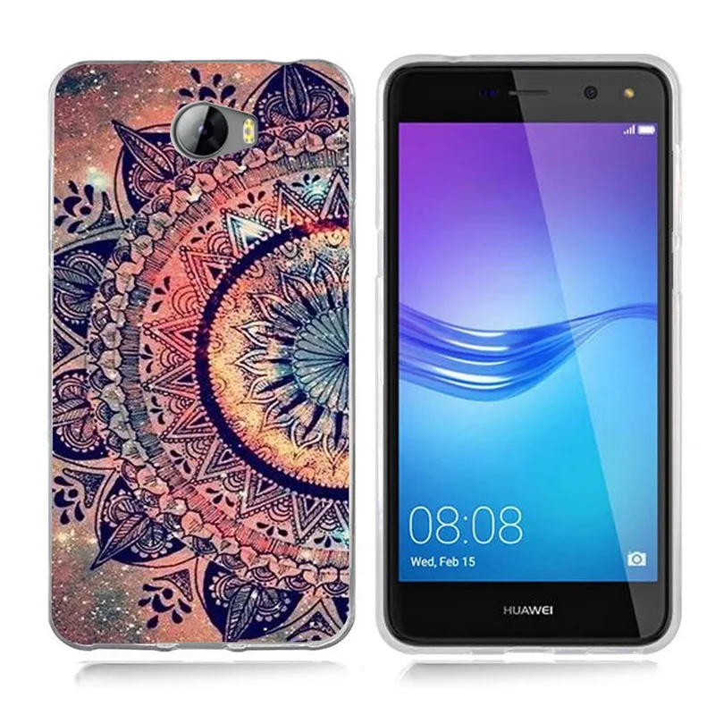 Coloful Soft TPU Summer Flowers Paisley Mandala Painted Design Case For Huawei Y5 ii Y5ii Cover/5A LYO-L21/Y6 II Compact A043 |