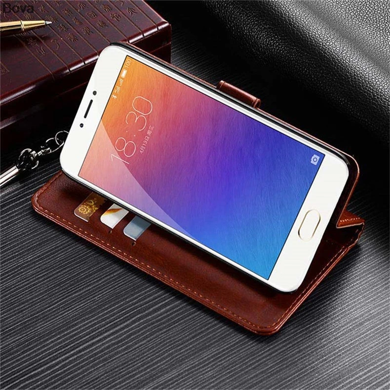 С отделением для карт чехол MEIZU Pro 6 телефона из искусственной кожи бумажник с