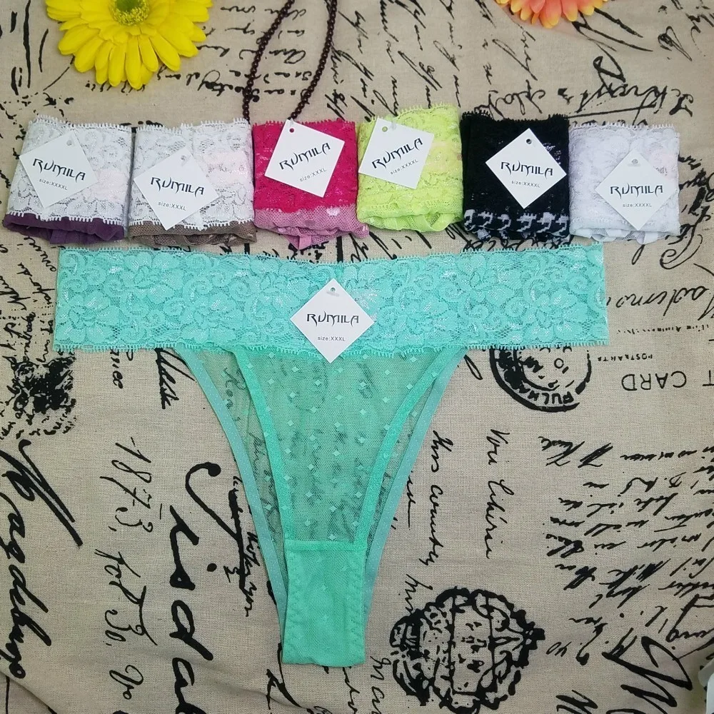 1706lan 5xl big size women black color sexy underwear ladies underwear panties lingerie bikini ear pants/ thong/g-string 1pcs/lot ac124 - Color: 1706lan