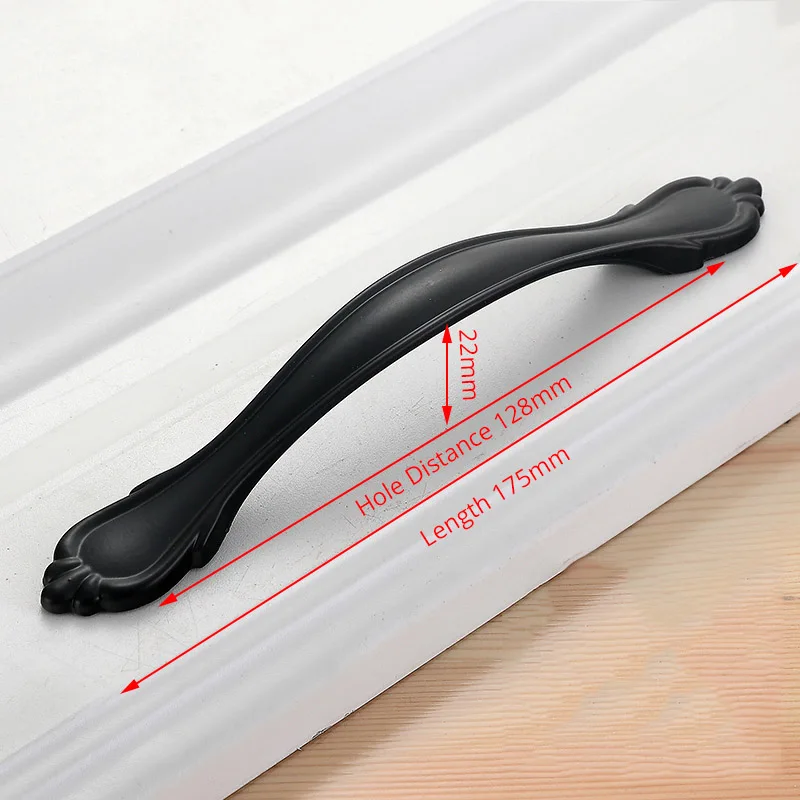 Handle-LS901JC-128 NAIERDI алюминиевый сплав черный шкаф ручки американский стиль твердый кухонный шкаф ручки для выдвижных ящиков оборудование для обработки мебели - Цвет: Handle-LS901JC-128