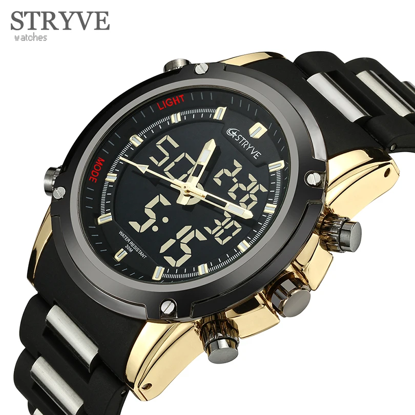 

STRYVE Relojes Hombre Fashion Men's Watches Quartz Analog Date Clock Sports Military Waterproof Watch Men Relogio Masculino