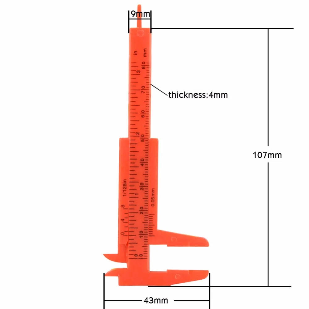 Standard 80mm Mini Plastic Precision Vernier Digital Caliper Gauge Micrometer Ruler Accurate Measurement Diagnostic Hand Tools|vernier