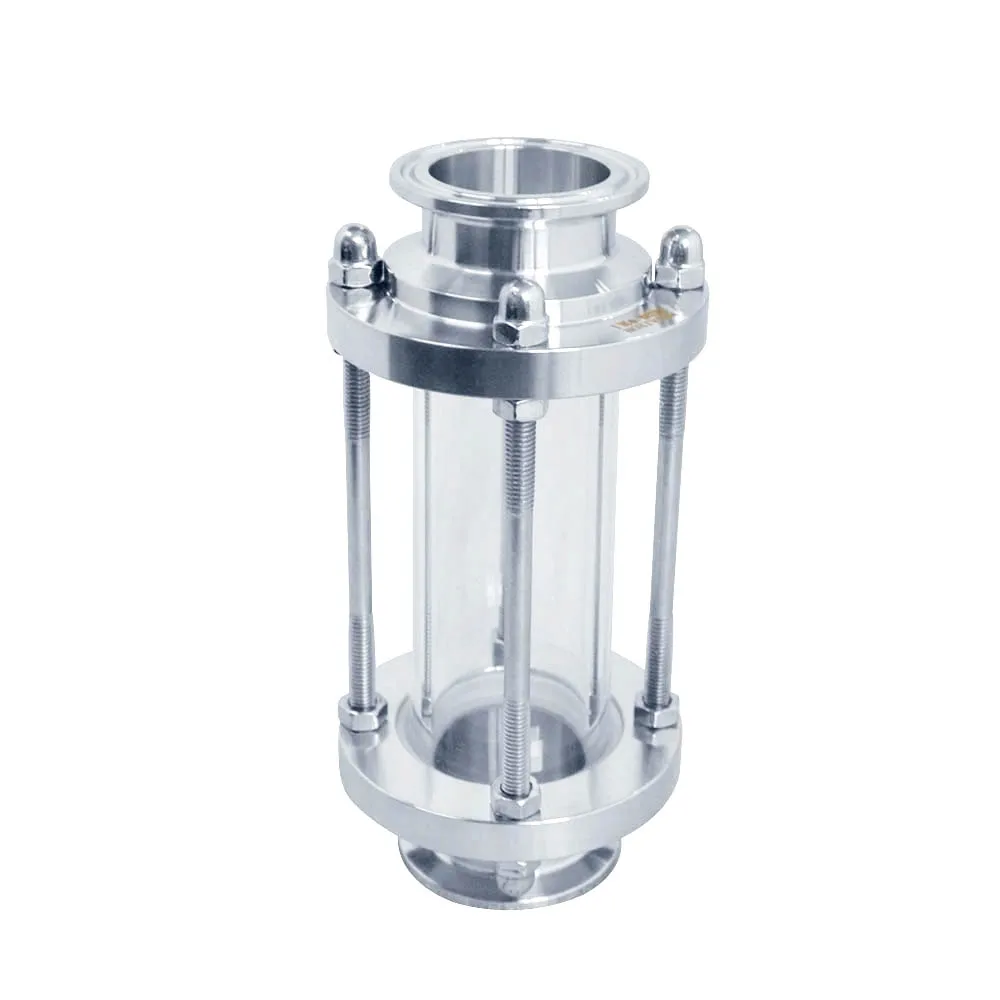 Clear Stock MEGAIRON OD 25MM 1&quot Tri Clamp Type Flow Sight Glass Diopter For Homebrew Diary Product Stainless Steel SS316 |