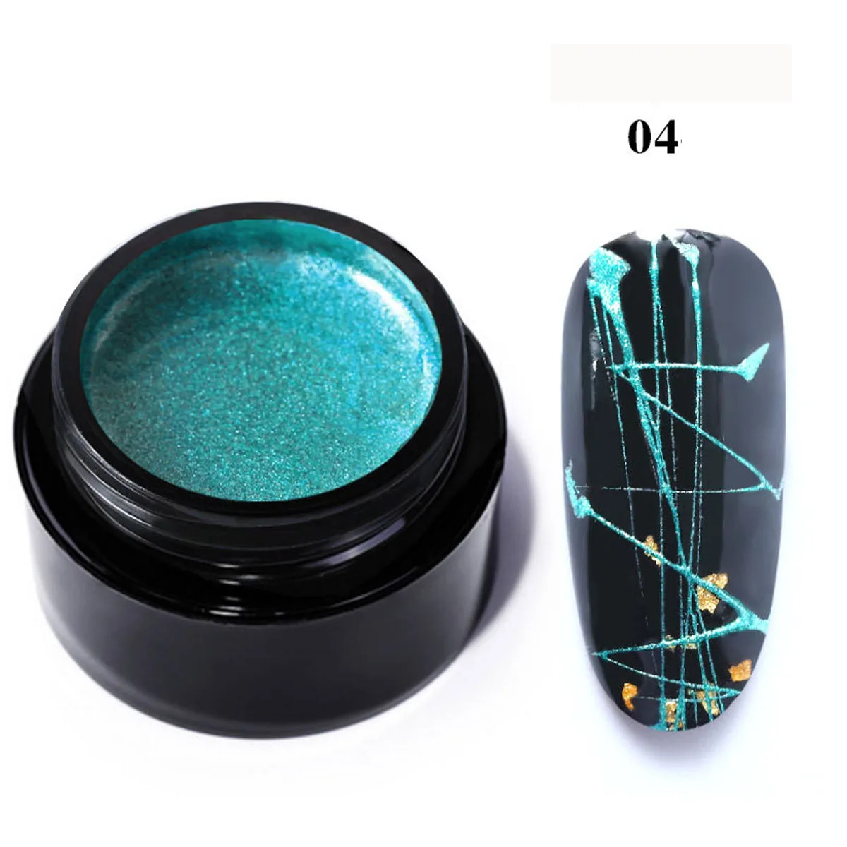

Nail metal copper sericin mini canister nail metal painting glue mirror DIY Nail Art Design Decoration pull wire glue 1pcs