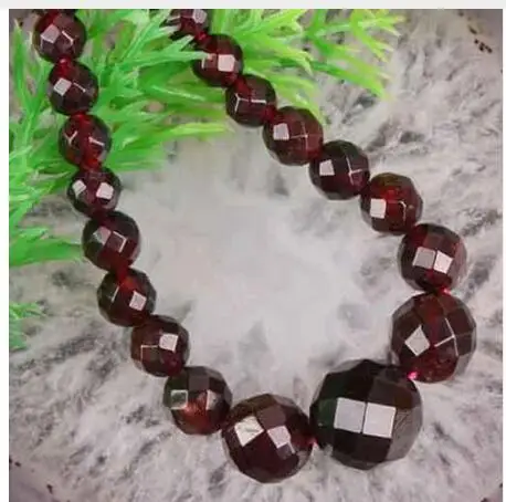 brincos Gift gem beads Beautiful Natural Garnet stone 4-12mm Faceted Round diy Necklace making for women jewelry | Украшения и