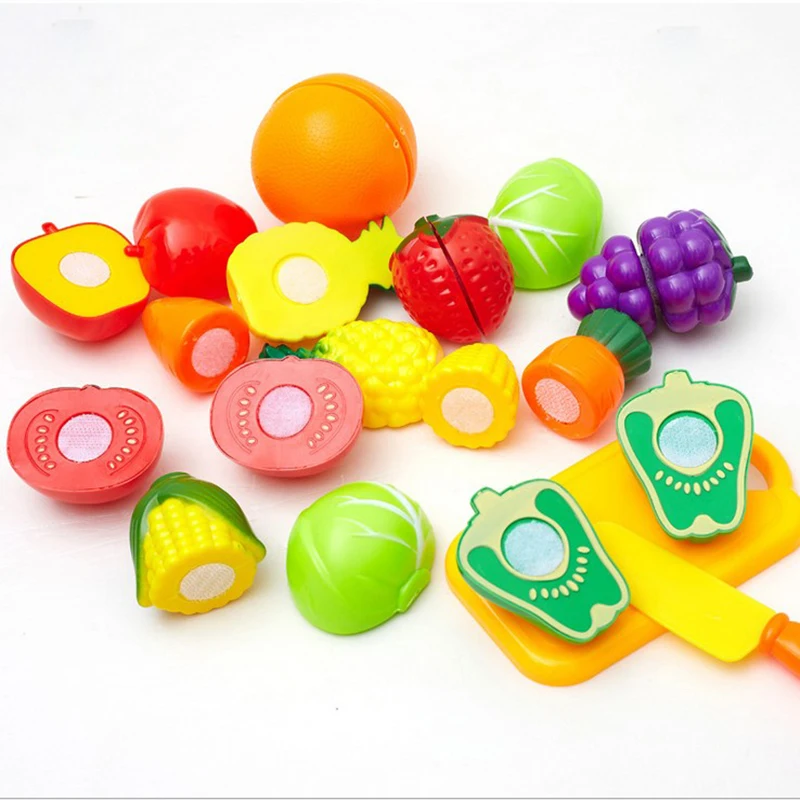 6 шт./партия Пластик Кухня Еда фрукты овощи Резка дети Ролевые Игры развивающие
