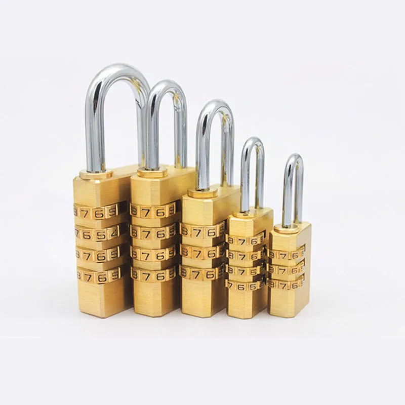 Brass Code Lock Big padlock Outdoor Iron gate Warehouse door Anti-rust Lock 4 Digits Number Combination Lock Password Lock