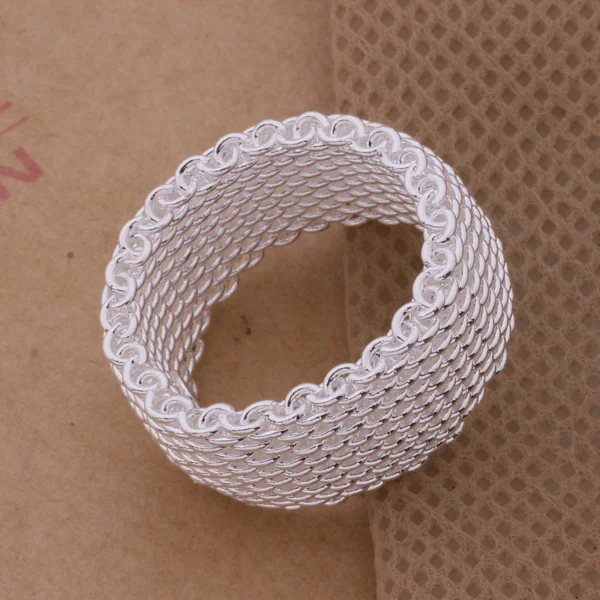 Кольцо унисекс на палец с посеребренным покрытием вечерние ювелирные изделия