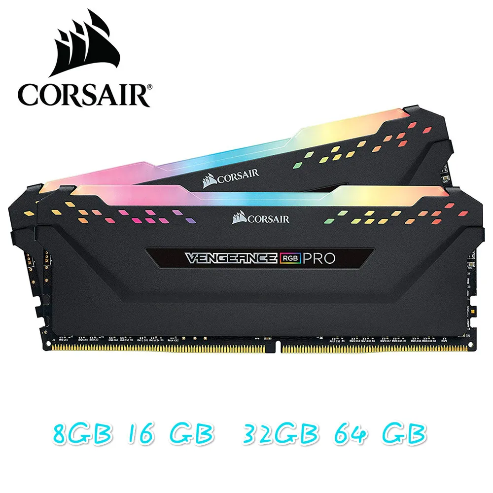 

CORSAIR RGB PRO ОЗУ 16 ГБ 8 ГБ двухканальный DDR4 3000 МГц 3200 МГц 3600 МГц 4000 МГц 4266 МГц DIMM память для настольного компьютера DDR4 RAM