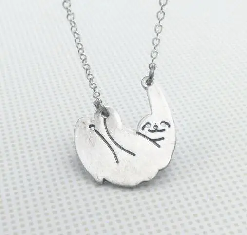 Античные серебряные ожерелья с подвесками в виде животных ленивое дерево милое