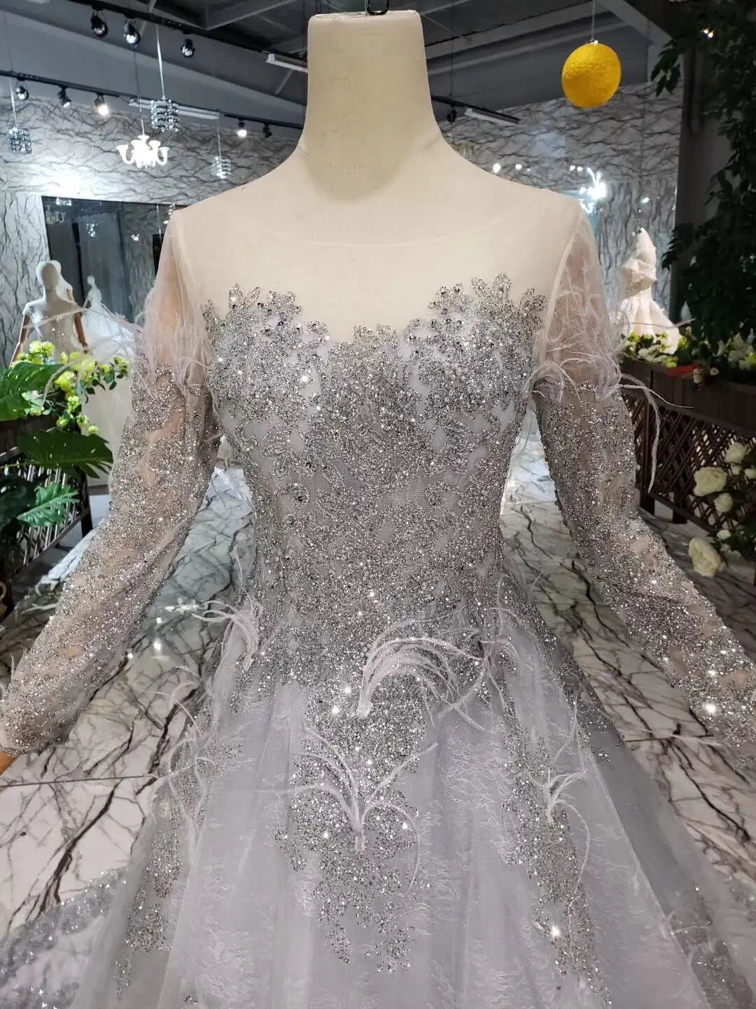 2019 Vestidos De Feathers Gray Blue Prom Dresses Vestido Noite Elegant Cheap Long Beads Lace Appliques Dress | Свадьбы и торжества