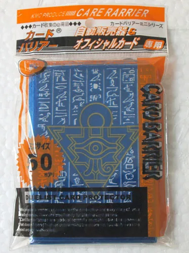 50 шт./компл.(1 упаковка) Yu-Gi-Oh! Косплей Yugioh пазл Миллениум аниме держатель карточек настольных игр рукава карточка барьер карта протектор - Цвет: dark blue