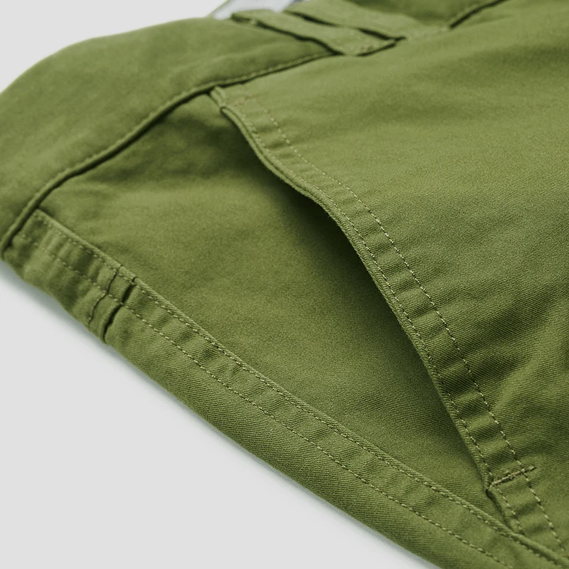 Мужские шорты Markless повседневные облегающие из 98% хлопка армейского зеленого