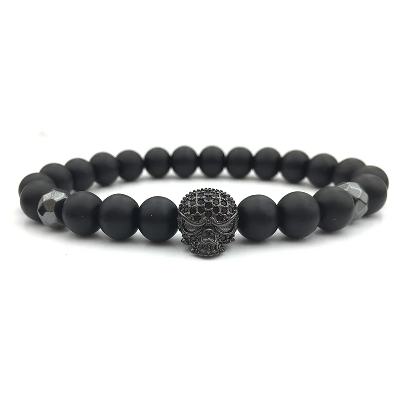 Браслет с черепом, мужские ювелирные браслеты для женщин, Pulseira Masculina, каменные браслеты, Feminina Bileklik Pulseras Mujer Femme Pulseiras