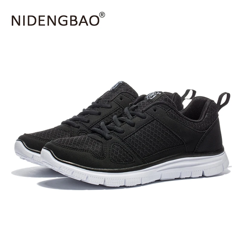 NIDENGBAO Running Shoes Sneakers Plug Size for Men Mesh Breathable Super Lightweight Sneakers Footwear Outdoor Athletic Shoes
