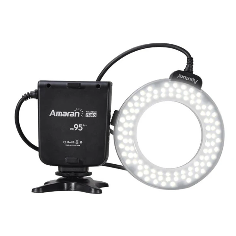 Aputure Amaran Halo HN100 CRI 95 + светодио дный Macro Ring Вспышка для Nikon D7100 D7000 D5200 D5100 D800E D800 D700 D600 D90