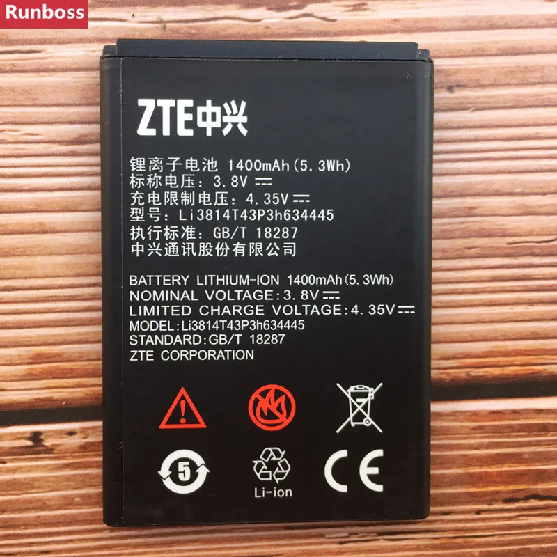 

1400mAh Li3814T43P3h634445 Battery For ZTE Blade A112 L110 V815W Mobile Phone Batteries For MTC Smart Start Battery