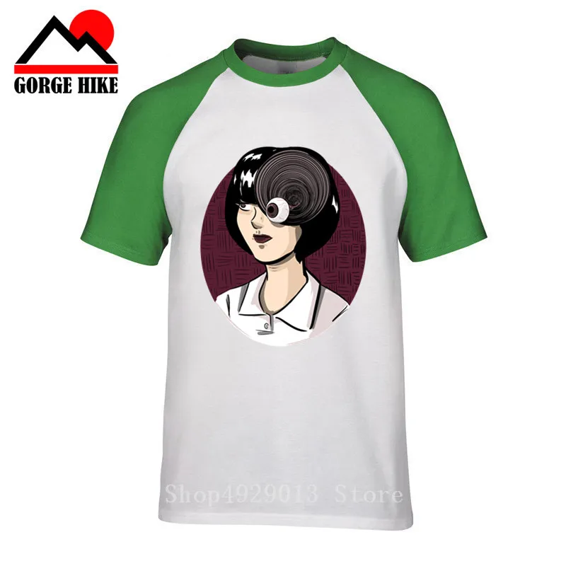 MIJ Spiral Spiralized Men Casual Tees Uzumaki Shirt Junji Ito Horror Manga Shirts Male Funny Cotton T Harajuku Streetwear | Мужская