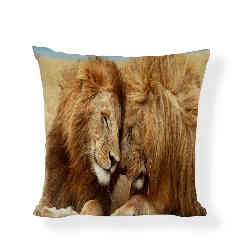 Прямой маркетинг желтый коричневый Чехол для подушки с изображением животных