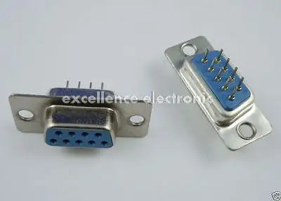 50 Pcs D-SUB DIP 9 Pin Female Solder Type Straight Connector Socket DB9F DB9 COM socket adapter | Обустройство дома