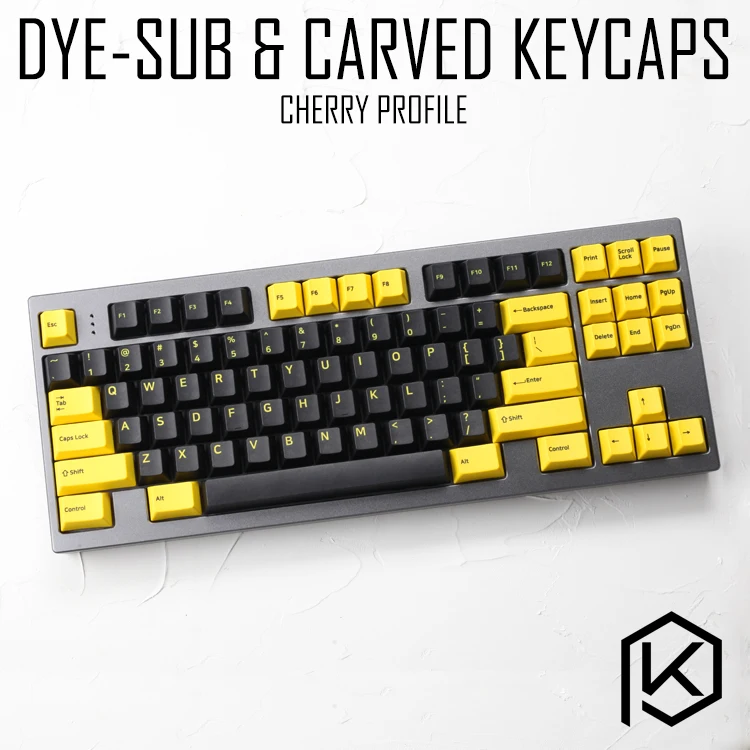Вишневый профиль dip Dye Keycap набор толстый PBT пластик черный желтый Шмель dip dye скульптурные легенды для gh60 xd60 xd84 zz96